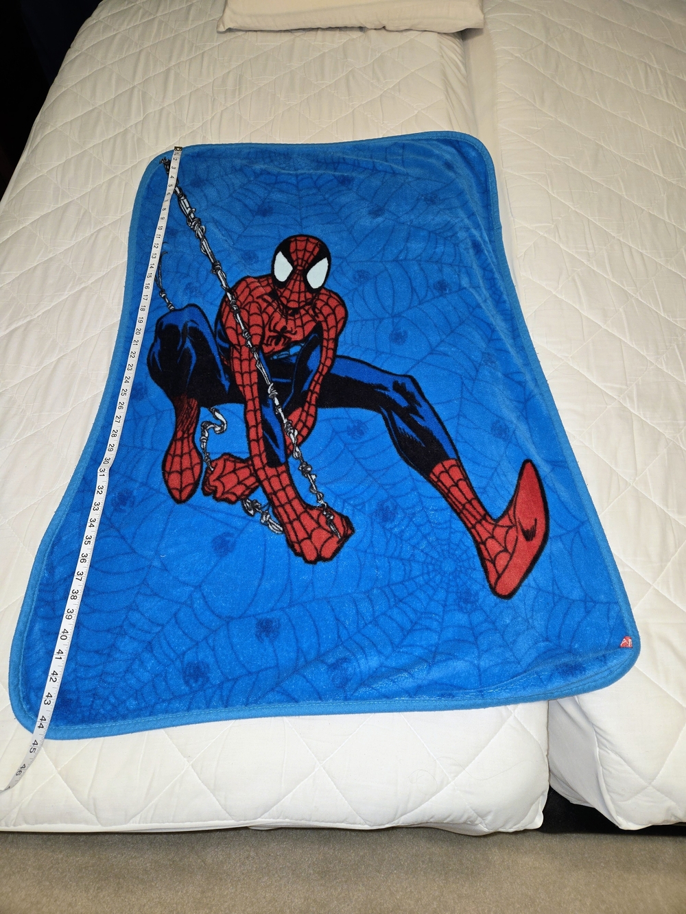 Marvel Spider-Man Blue and Red Plush Throw Blanket
